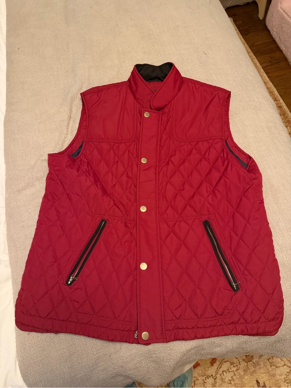 Orvis Mens Quilted Sleeveless Red Puffer Vest